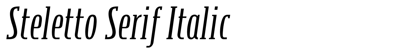 Steletto Serif Italic